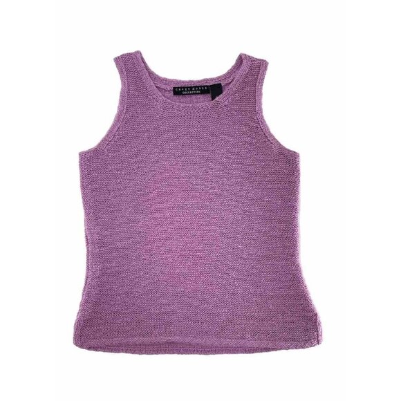 Crazy Horse Collection Lavender Knitted‎ Sleeveless Blouse Size Medium, Spring - Picture 1 of 9